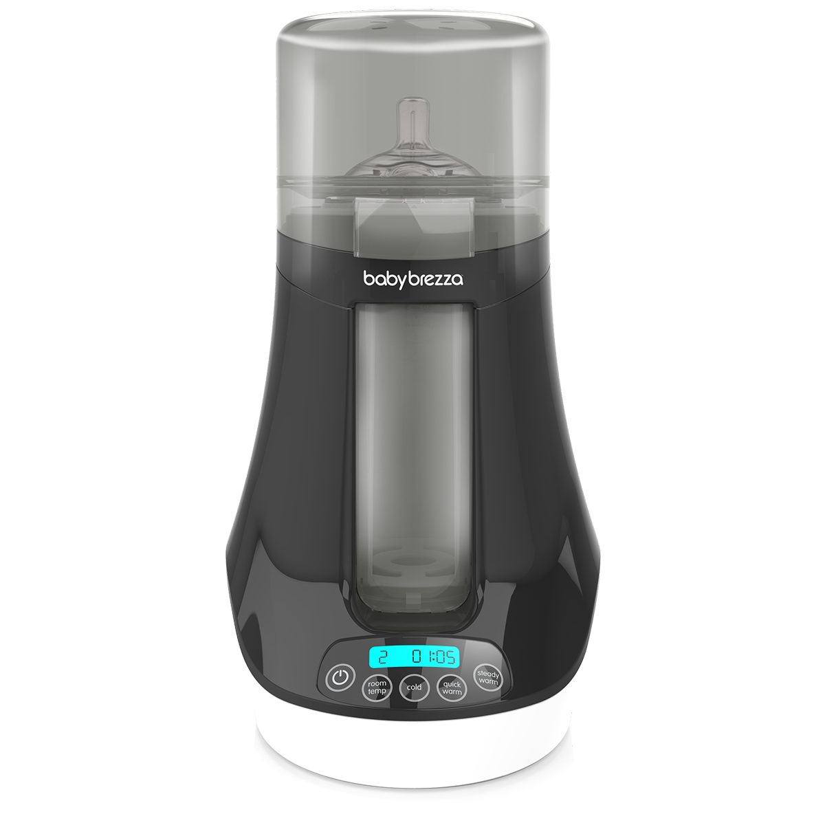 Automatically mixes, heats & dispenses formula or water to the perfect consistency and temperature
