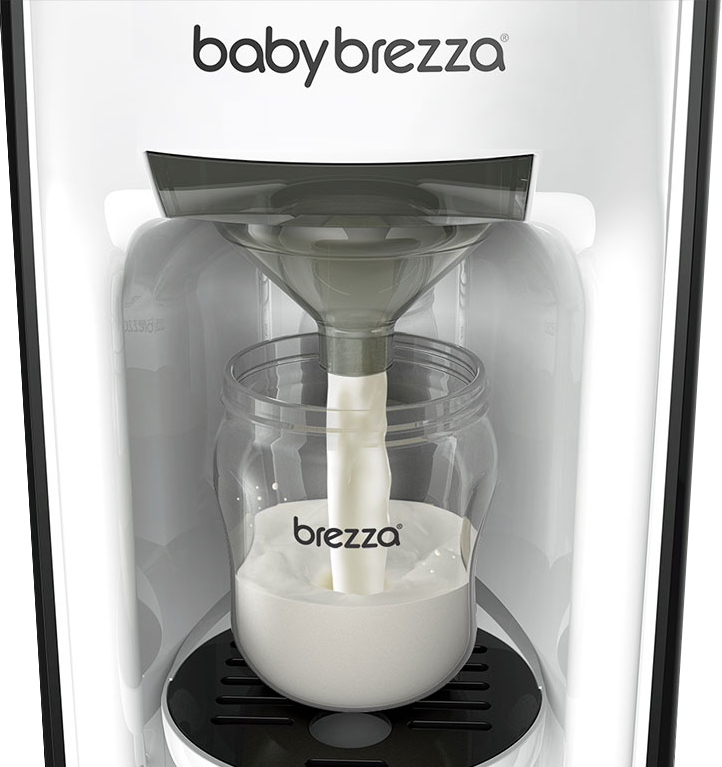 Automatically mixes, heats & dispenses formula or water to the perfect consistency and temperature